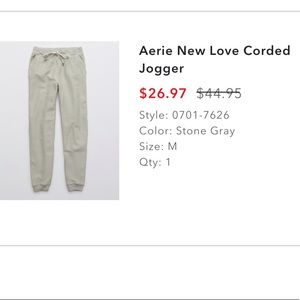 Aerie Corded Jogger